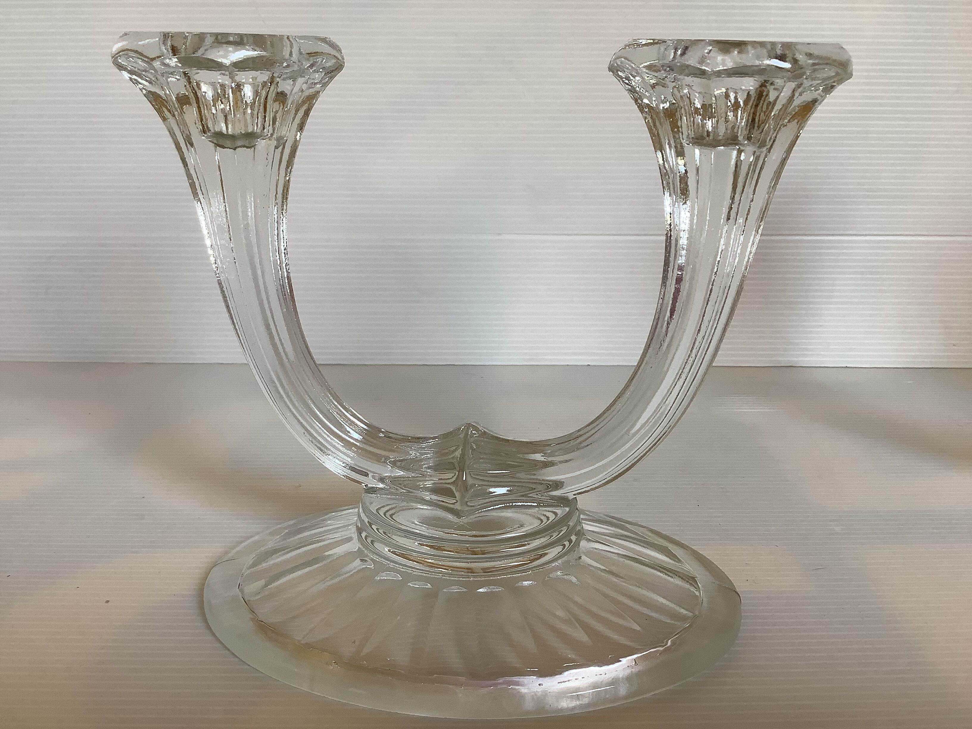 Pair of antique art deco candlesticks