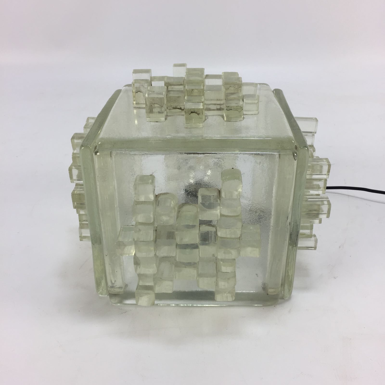 Italian Crystal "Apis" Table Lamp from Poliarte, 1960s