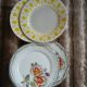 4 antique flat plates from Digoin and Sarreguemines