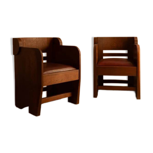 paire de fauteuils sculpturaux