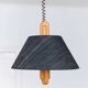 Temde ceiling light with silk shade - Mid-Century design - 1960s