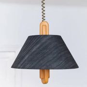 Plafonnier Temde avec abat-jour en soie - Design Mid-Century - Années 1960