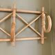 Vintage rattan wall coat rack