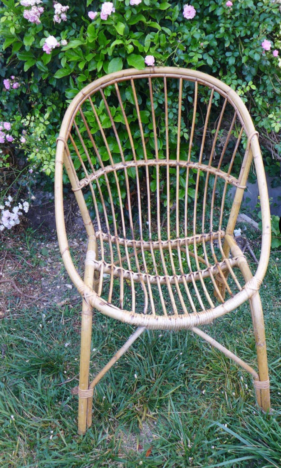 Vintage rattan armchair