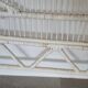 Peacock rattan headboard painted white