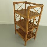 Bamboo rattan shelf, 60/70s