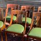Série de huit chaises gondole empire en acajou époque 1900
