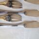 Serving cutlery and fish cutlery in silver metal 18 pieces