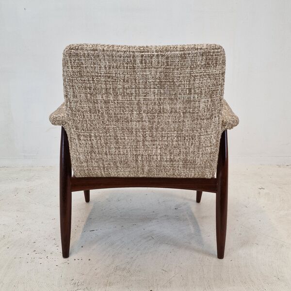 Midcentury Teak Wébé Armchair by Louis Van Teeffelen, 1960's