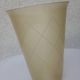 Bell-shaped lampshade - Amber glass engraved with lines - c. 1940