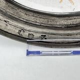 Decorative wall plate in earthenware and pewter with dandelion
