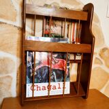 Wooden wall review holder