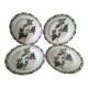 4 ironstone plates A. Lebacqz & M. Bouchart Richelieu model