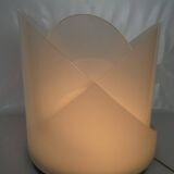 Large vintage white glass lamp model LT300 by Carlo Nason for Mazzega.