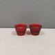 Reversible glass candlesticks with a conical shape for tealights or candles