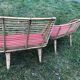 Bamboo rattan benches for kids vintage 60s