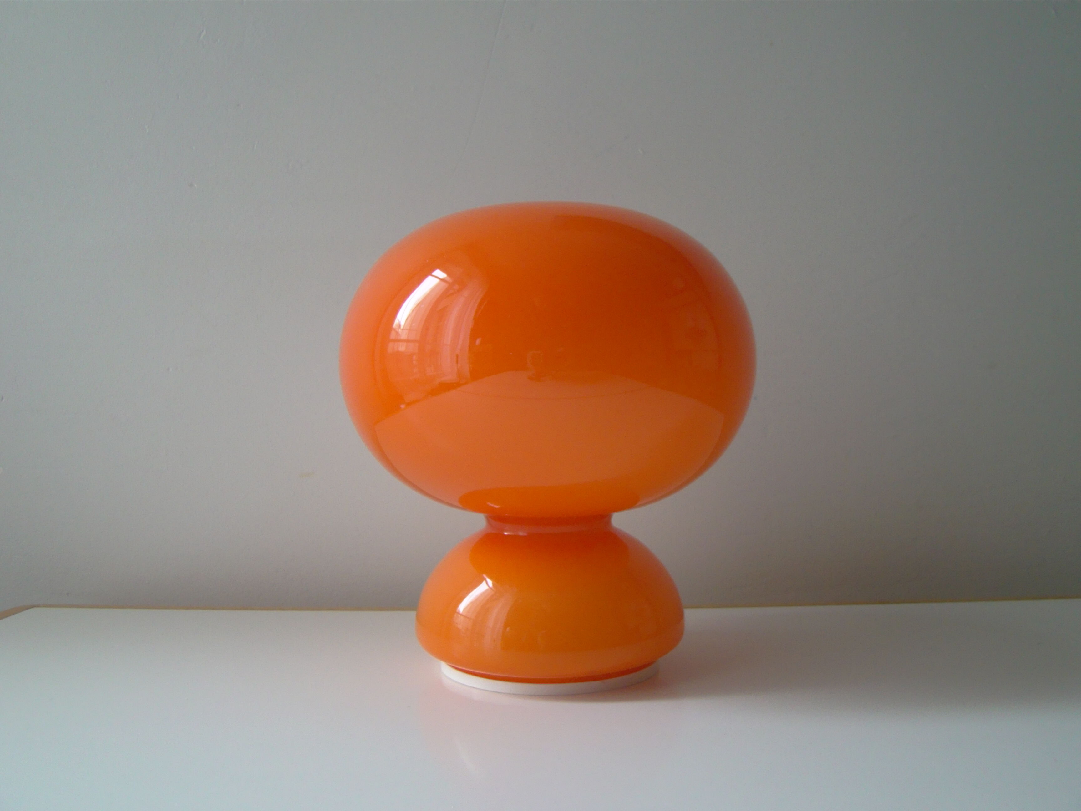 Vintage lamp Space Age opaline orange
