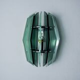 Veca wall lamp, cut Murano glass, Italy, 1970