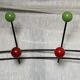 Wall-mounted coat rack ball and black metal vintage 1950s style Roger Féraud