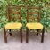 Paire de chaises bois et paille