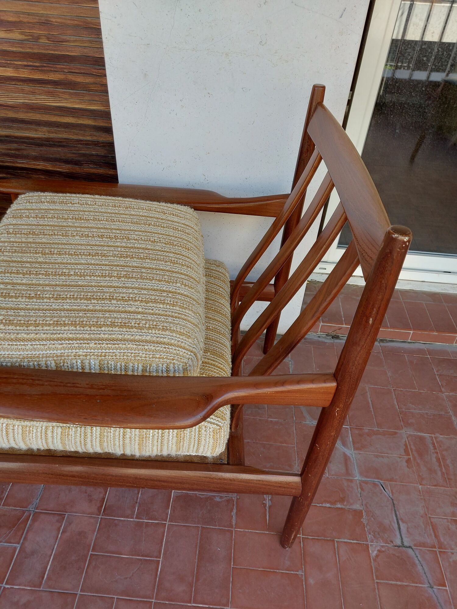Scandinavian armchair Grete Jalk in teak, 50