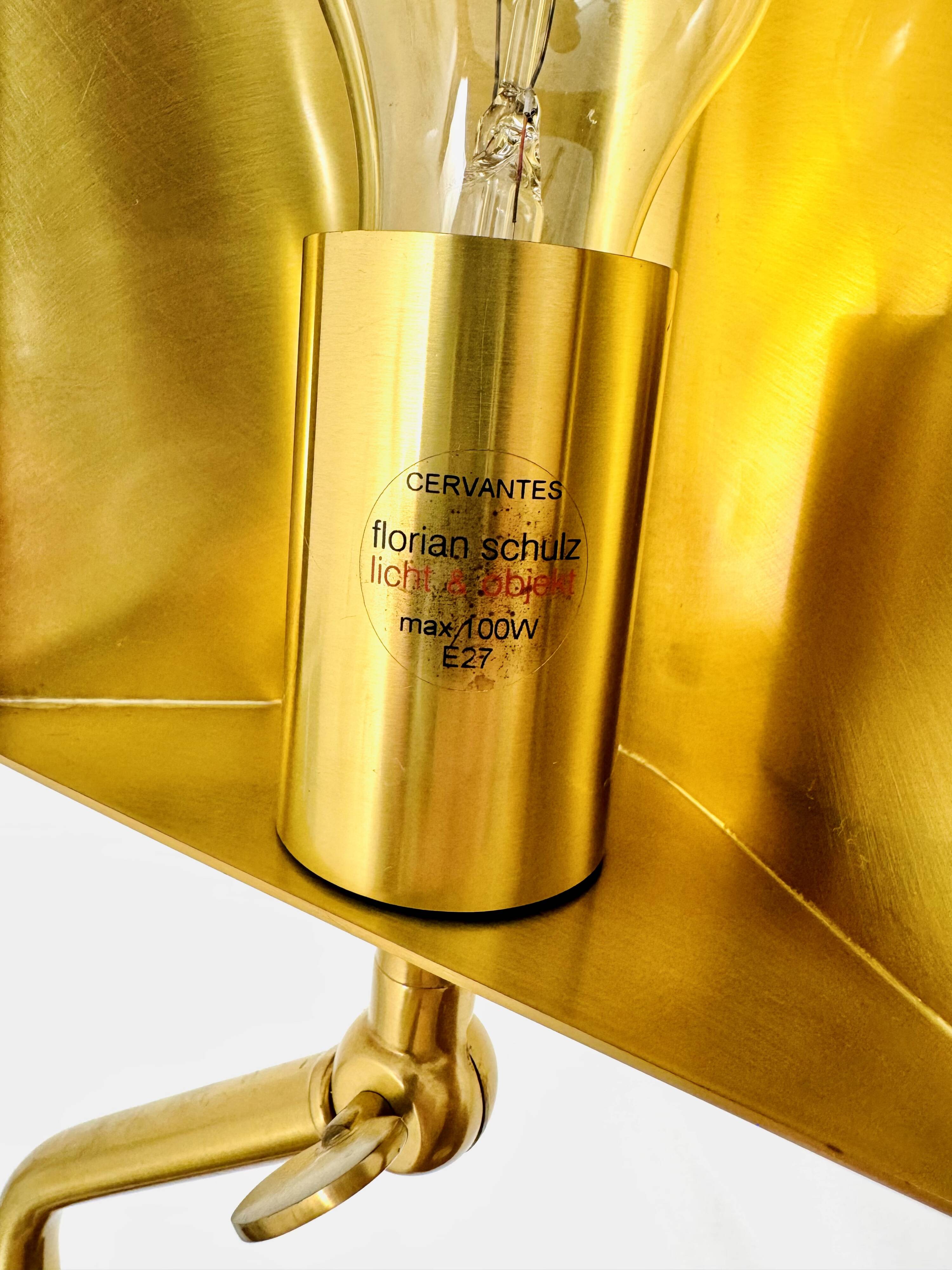 Adjustable Brass Floor Lamp by Florian Schulz