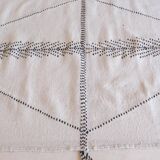 White Kilim Hallway Rug - 437 x 133 cm