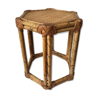 Stool rattan six sides