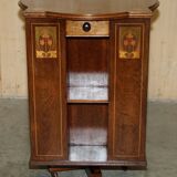 Art Nouveau Antique Rotating Library Table Liberty Style