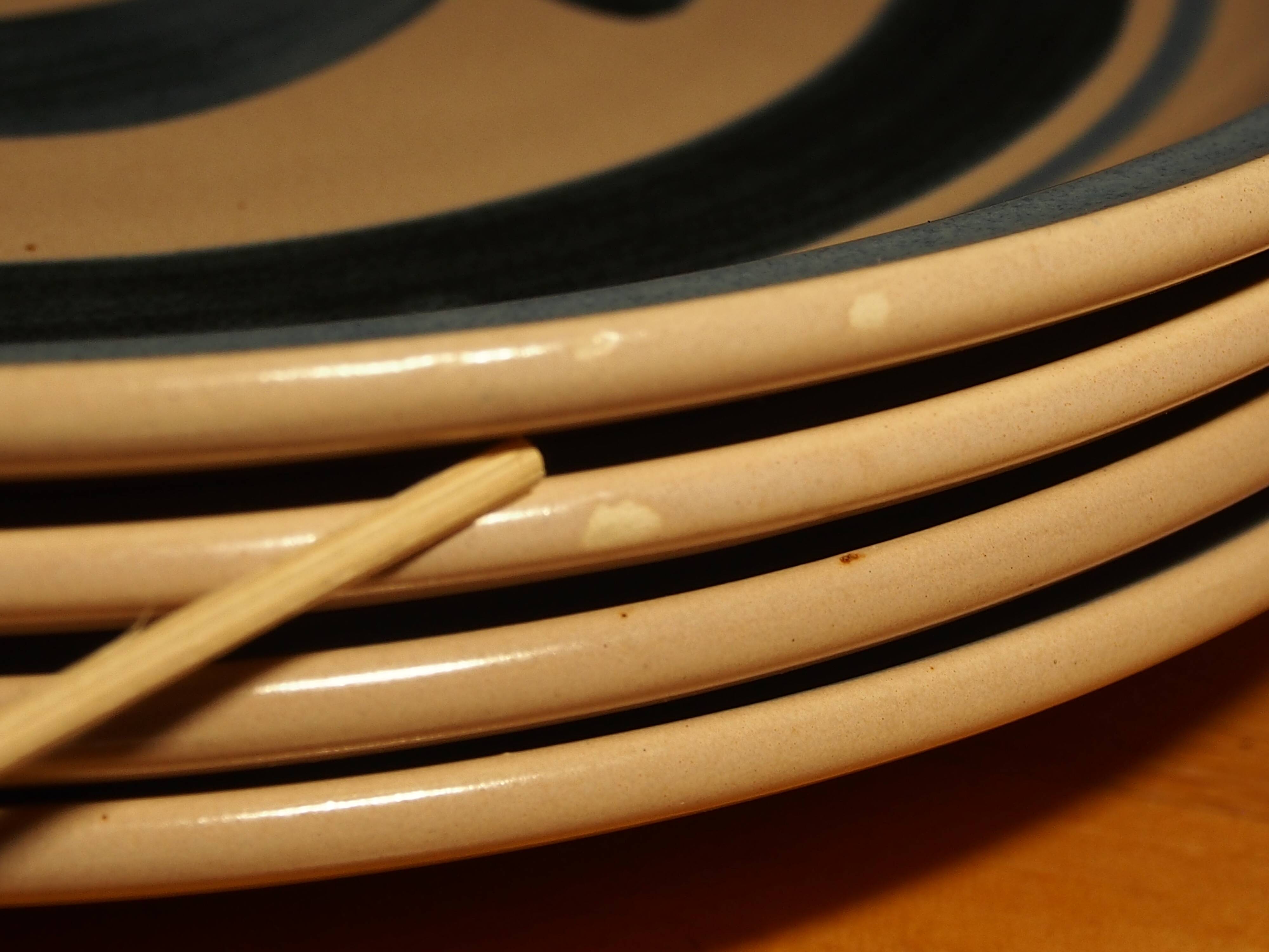 Set of 4 flat plates in Gien earthenware Angona model