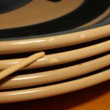 Set of 4 flat plates in Gien earthenware Angona model