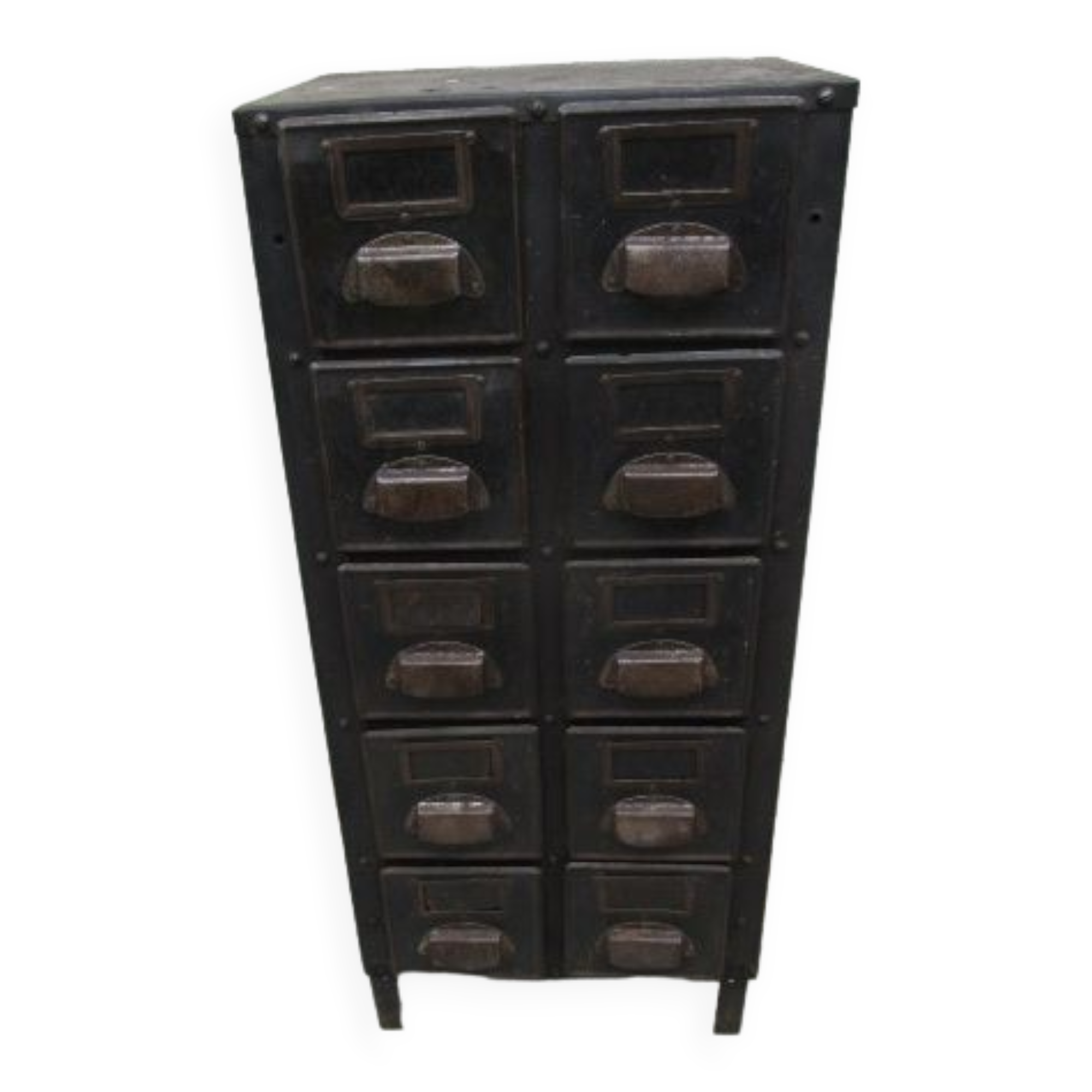 Workshop furniture with antique metal drawers