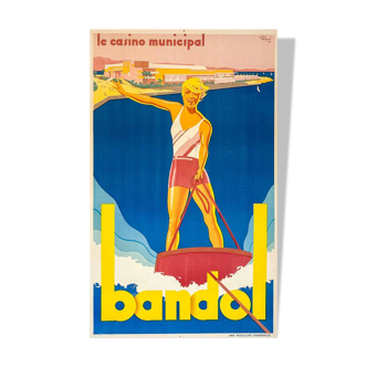 Original poster Bandol Le Casino Municipal by André Bermond 1930 - Small Format - On linen