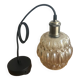 Vintage Lightly Smoked Glass Globe Pendant Light Electrical System New