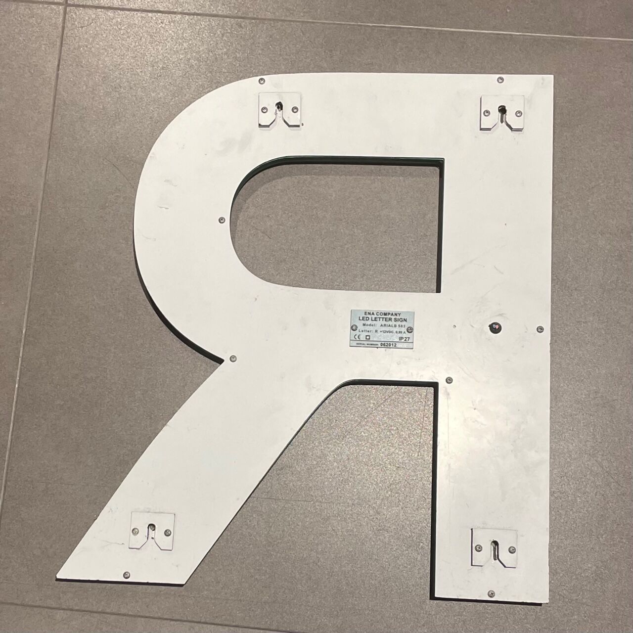 Letter R from "Pharmacy"