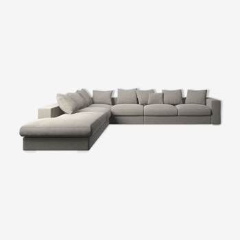 Corner sofa bo concept 6 seater , light grey