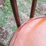 Lot of 4 Chairs Bistro Art Deco seated screen-printed