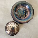 Silver-plated shell butter dish