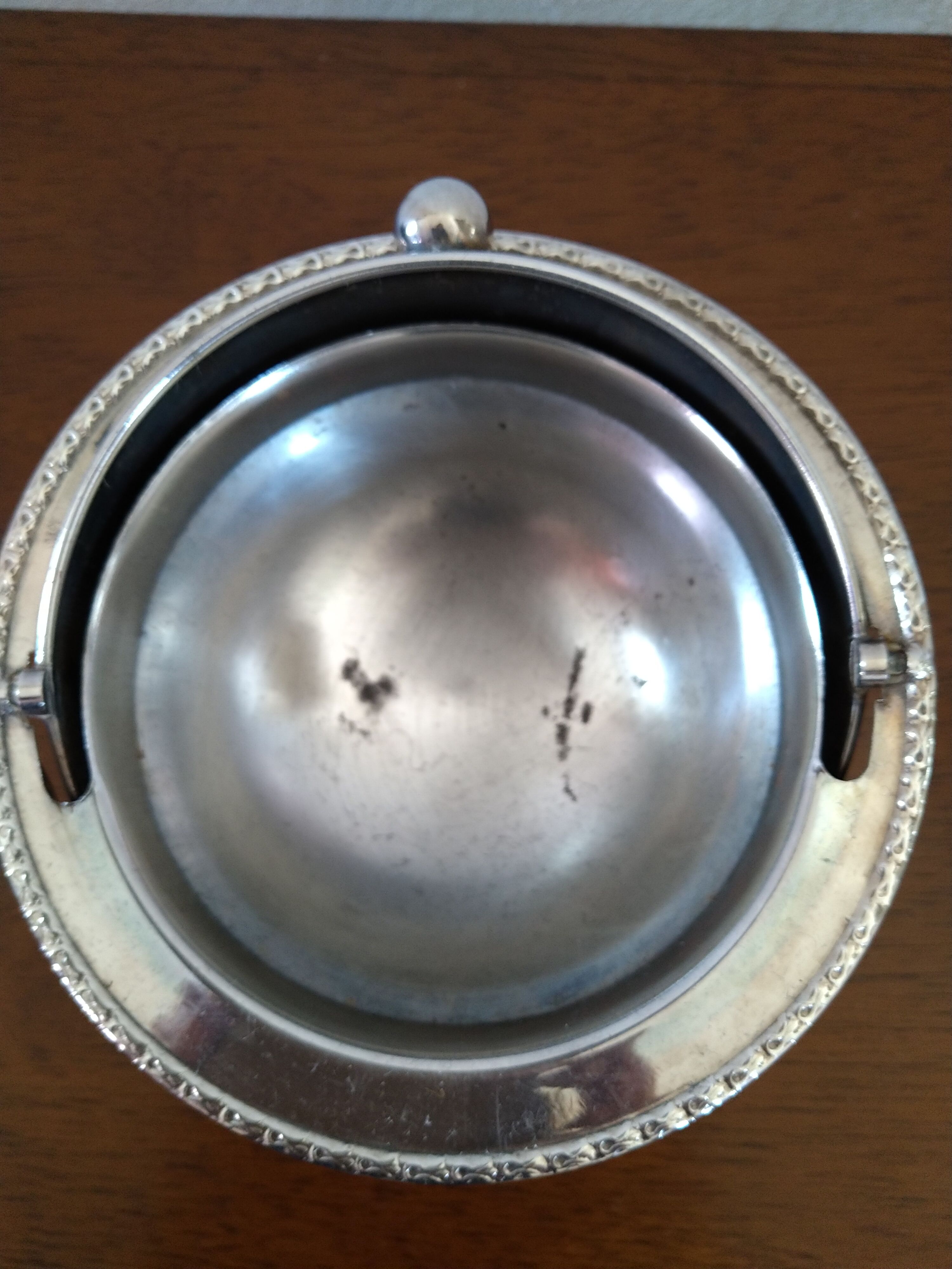 Serviteur à caviar métal argenté