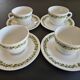 Set of 4 cups and saucers Corelle Spring Blossom Green