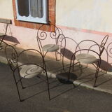 Chaise en fer forgé