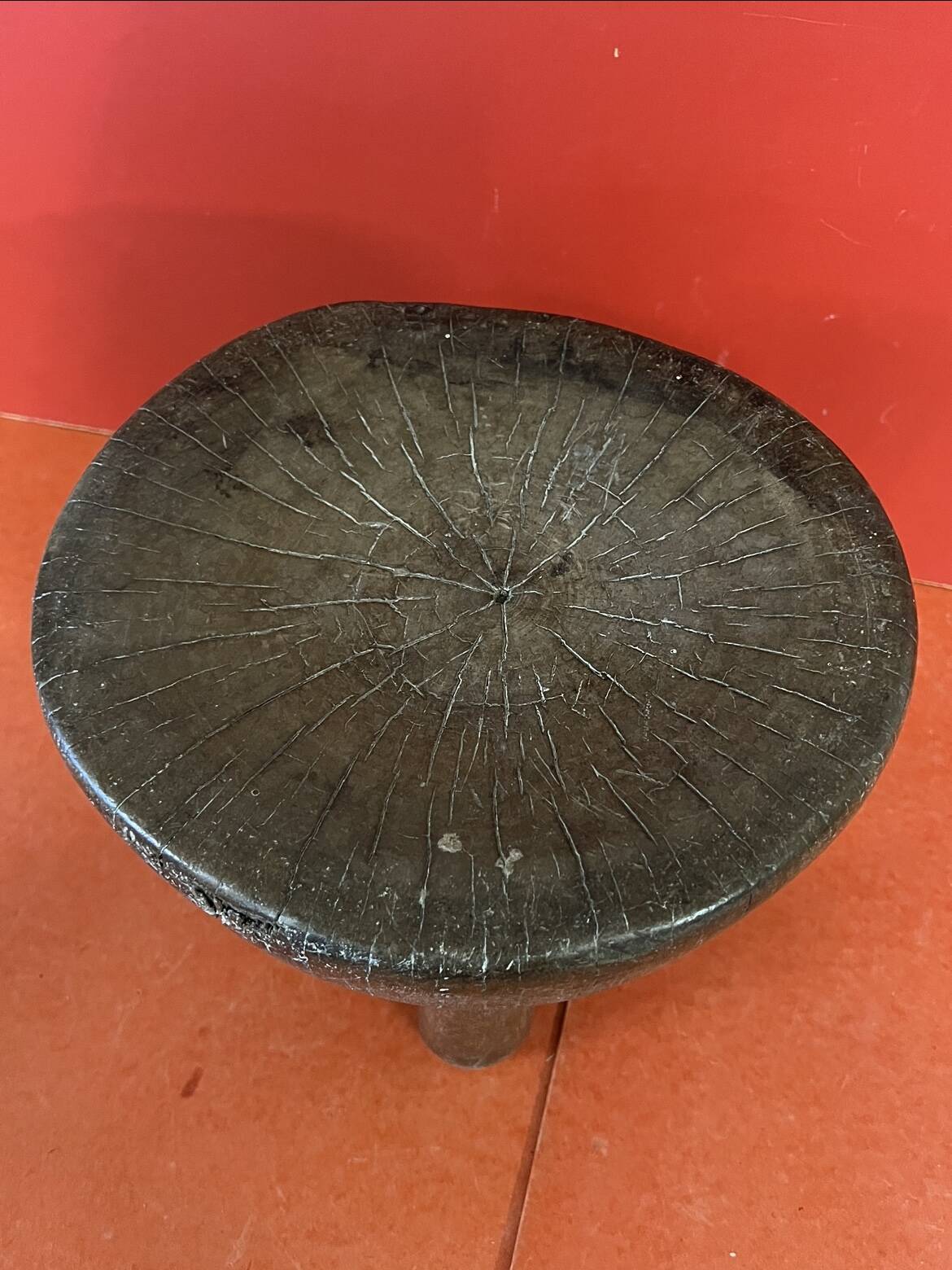 Old African wooden stool