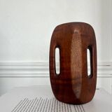 Brutalist wooden vase from the 80s