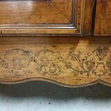 Buffet 2 bodies XIXth inlaid walnut