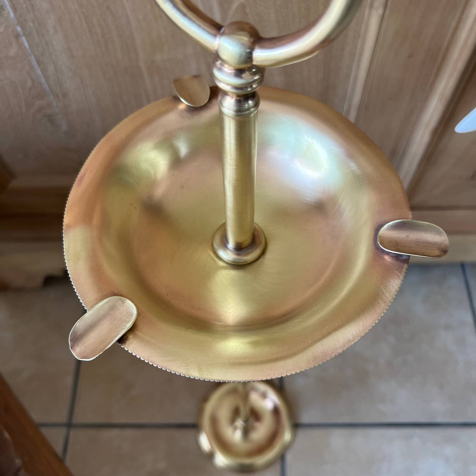 Gold-plated brass ashtray