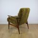 Armchair 'Lis', 1970s brown vintage khaki / olive long hair Rudy boucle design Henryk Lis - 2 pieces available