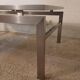 Table basse design vintage verre fumé