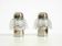 Two large, rare 1960s metal and glass table lamps by VEB Narva Leuchtenbau