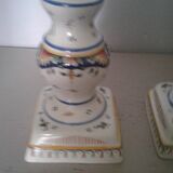 2 candlesticks in Faience by R.Delarue