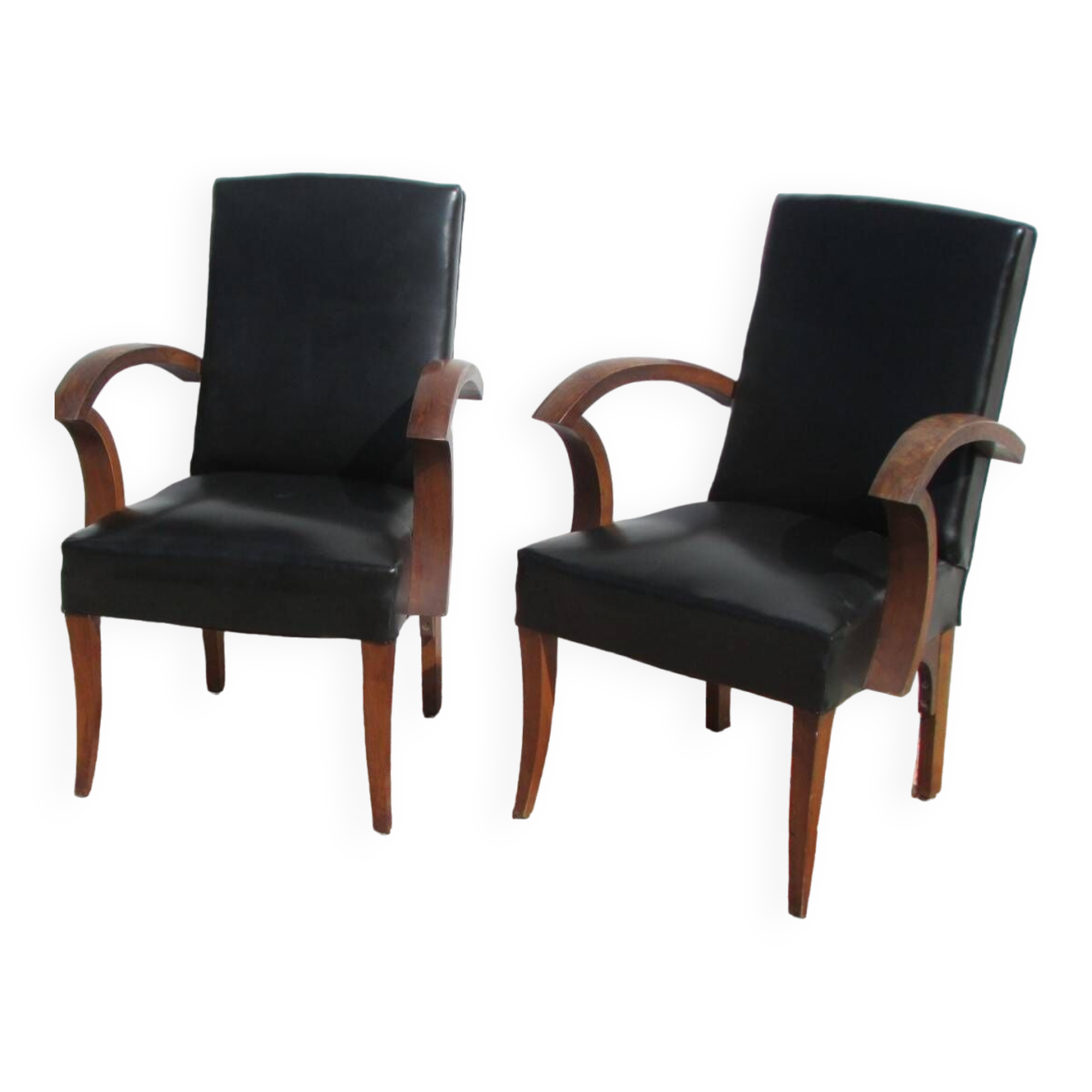 Pair of very chic 1940s bridge armchairs